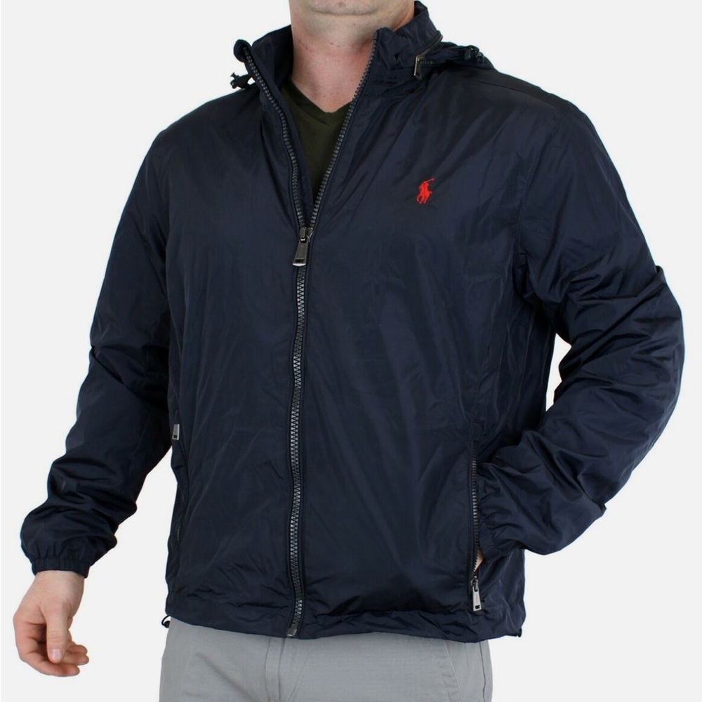 Polo Ralph Lauren Black Hooded Windbreaker Jacket